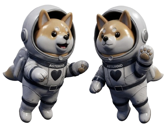 Two Shiba companions in the Astroverse